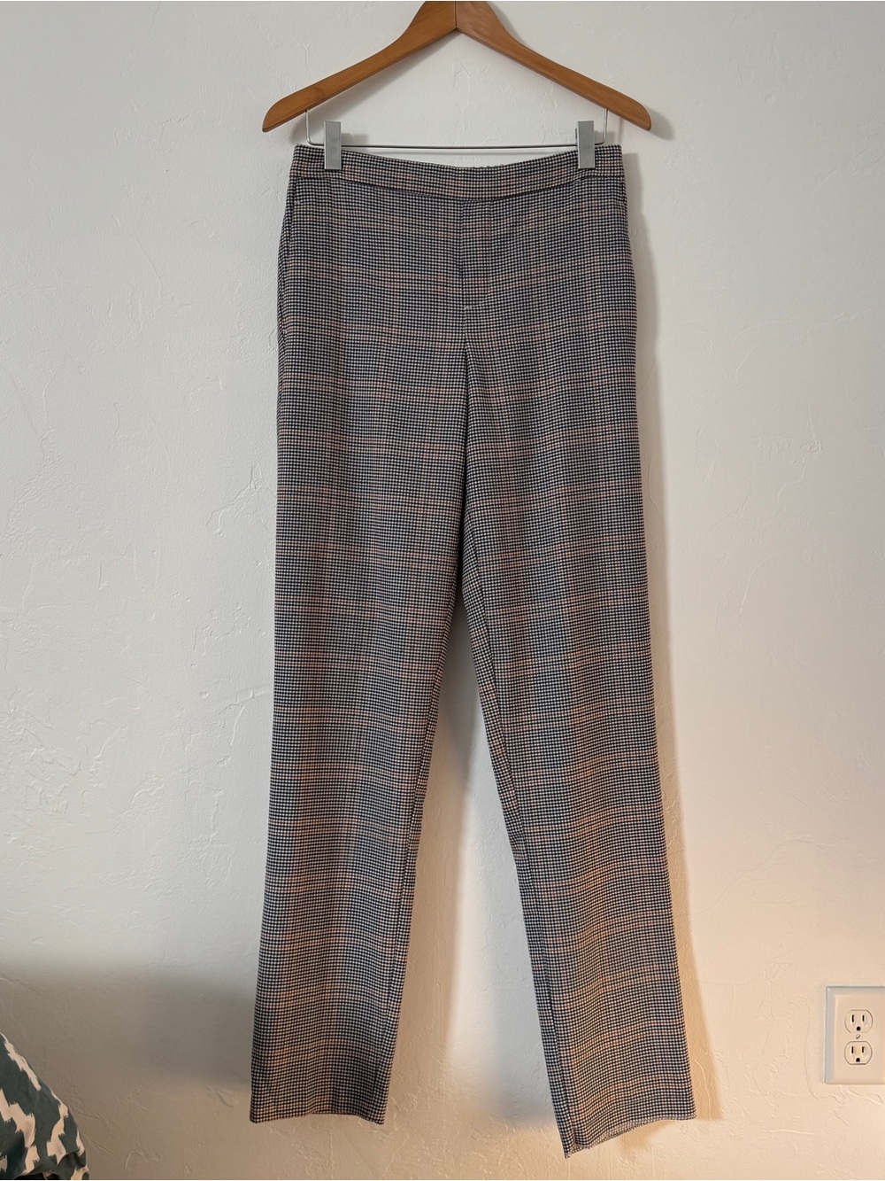 Old Navy Black and Brown Glen Houndstooth Plaid Dress Pants